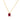 GIOVE MIO EXCLUSIVE RUBY EMERALD PENDANT NECKLACE IN 14KT GOLD, 40-45CM. REASA CLASP. RUBY EMERALD 0.45CT I - INTENSE. ELEGANTLY STAND OUT!